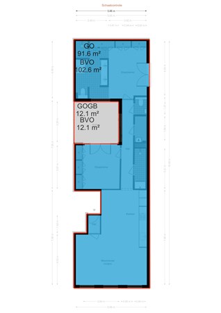 Floorplan - Prinsengracht 808C, 1017 JL Amsterdam